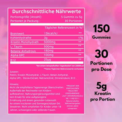 Hochdosierte Kreatin Gummies